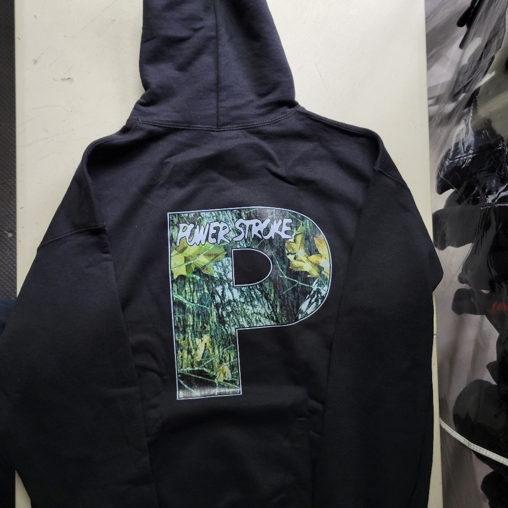 Hoodie camo power stroke unisex size Large